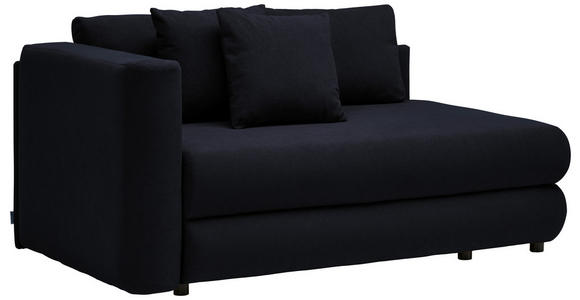 RÉCAMIERE  in Flachgewebe Schwarz  - Schwarz, Design, Kunststoff/Textil (171/71-88/93cm) - Cantus