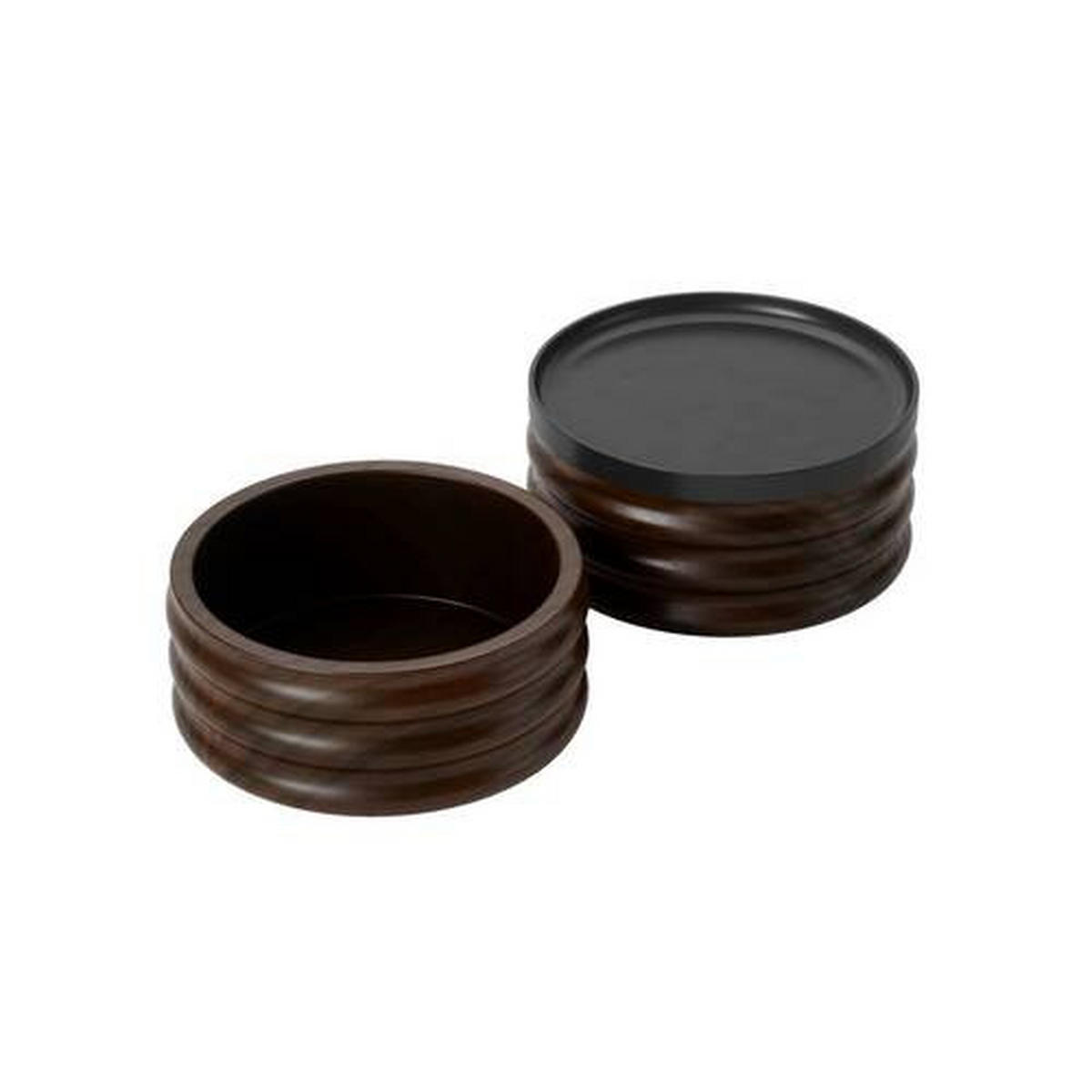 SCHMUCKSCHATULLE - Walnussfarben/Schwarz, KONVENTIONELL, Holz/Metall (12.7/11.7/12cm) - Umbra