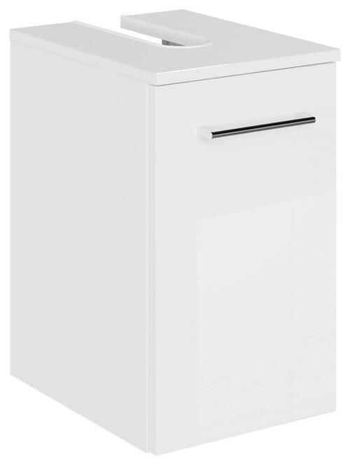 WASCHBECKENUNTERSCHRANK 30/49,8/38,3 cm  - Chromfarben/Weiß Hochglanz, KONVENTIONELL, Holzwerkstoff/Metall (30/49,8/38,3cm) - Sadena