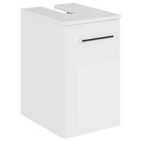 WASCHBECKENUNTERSCHRANK 30/49,8/38,3 cm  - Chromfarben/Weiß Hochglanz, KONVENTIONELL, Holzwerkstoff/Metall (30/49,8/38,3cm) - Sadena