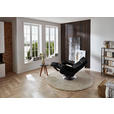 RELAXSESSEL in Leder Schwarz  - Edelstahlfarben/Schwarz, Design, Leder/Metall (78/112/85cm) - Cantus