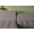 ECKSOFA Taupe Flachgewebe Rücken echt, Kopfteilverstellung, Sitztiefenverstellung  - Taupe/Schwarz, KONVENTIONELL, Textil/Metall (175/272cm) - Carryhome
