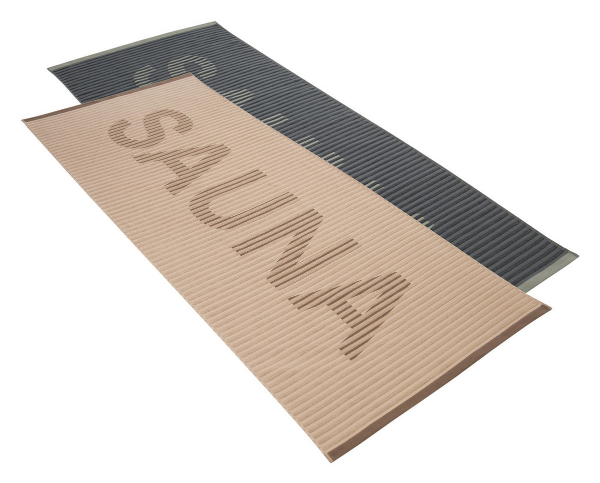 SAUNOVÁ OSUŠKA, 80/200 cm, šedá - šedá, Basics (80/200cm) - Vossen
