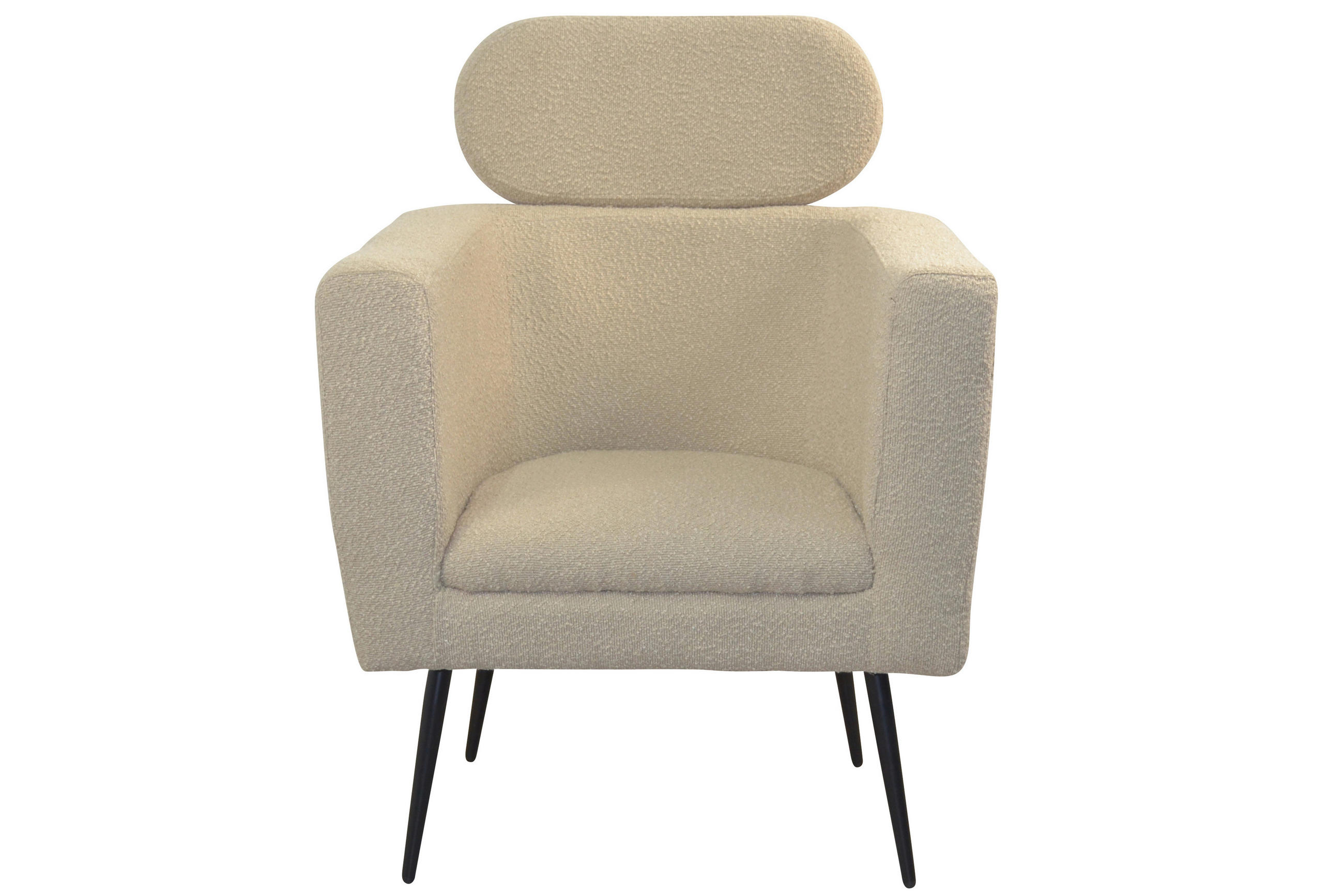 SESSEL Teddystoff Beige    - Beige/Schwarz, Design, Textil/Metall (67/72/95-103cm) - MID.YOU