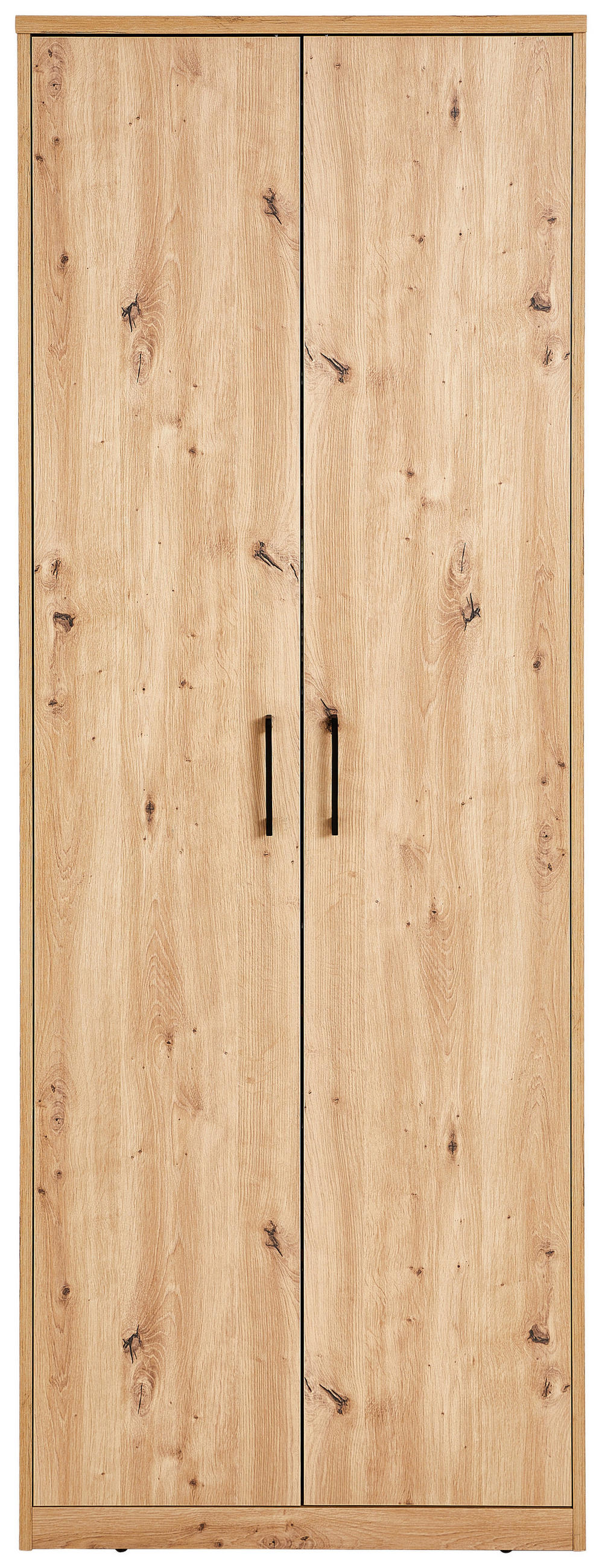 MEHRZWECKSCHRANK 72/194/36 cm  - Schwarz/Eiche Artisan, Basics, Holzwerkstoff/Metall (72/194/36cm) - Xora