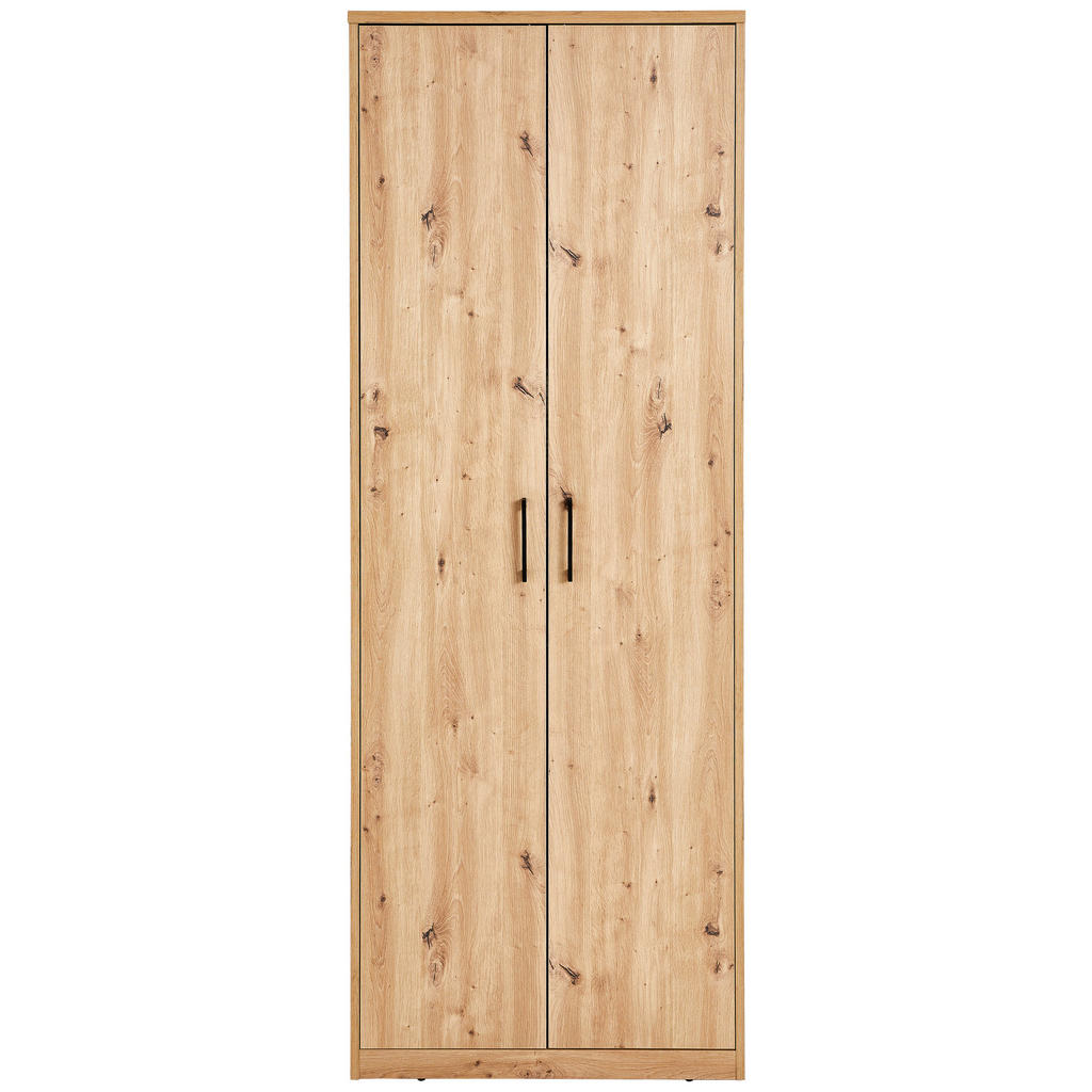 Thumbnail - Xora Mehrzweckschrank, Eiche Artisan, Metall, 5 Fächer, 72x194x36 cm, stehend, Waschküche, Mehrzweckschränke