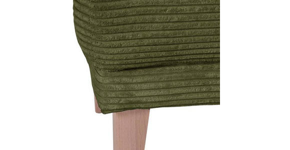SITZBANK 210/83/70 cm Cord Eichefarben, Dunkelgrün Holz  - Dunkelgrün/Eichefarben, Design, Holz/Textil (210/83/70cm) - Landscape