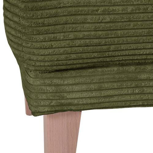 SITZBANK 190/83/70 cm Cord Eichefarben, Dunkelgrün Holz  - Dunkelgrün/Eichefarben, Design, Holz/Textil (190/83/70cm) - Landscape