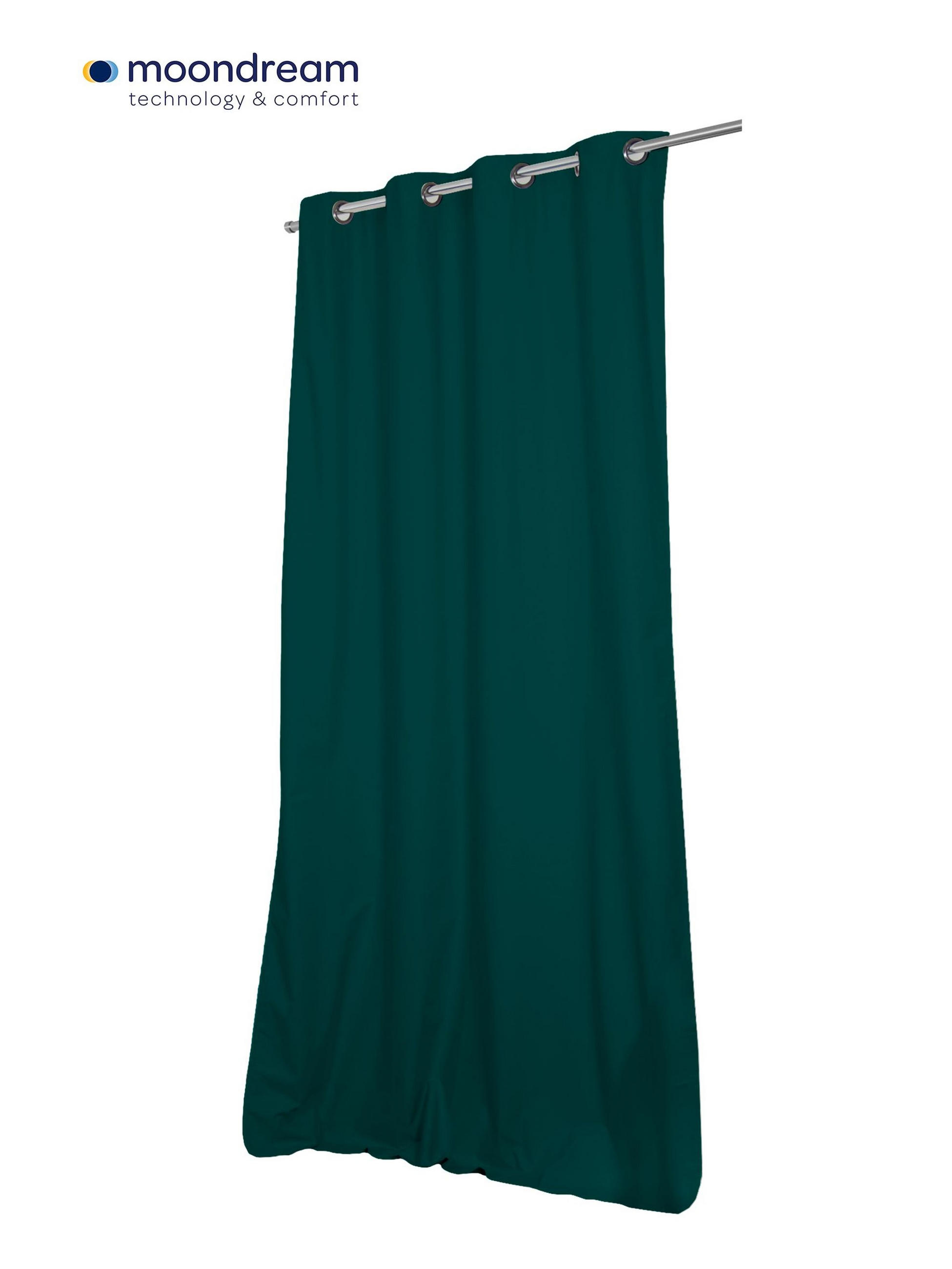 VERDUNKELUNGSVORHANG - Grün, Basics, Textil (135/250cm)