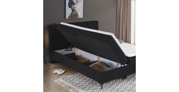 BOXBETT 180/200 cm in Anthrazit - Anthrazit/Schwarz, Design, Holz/Holzwerkstoff (180/200cm) - Xora