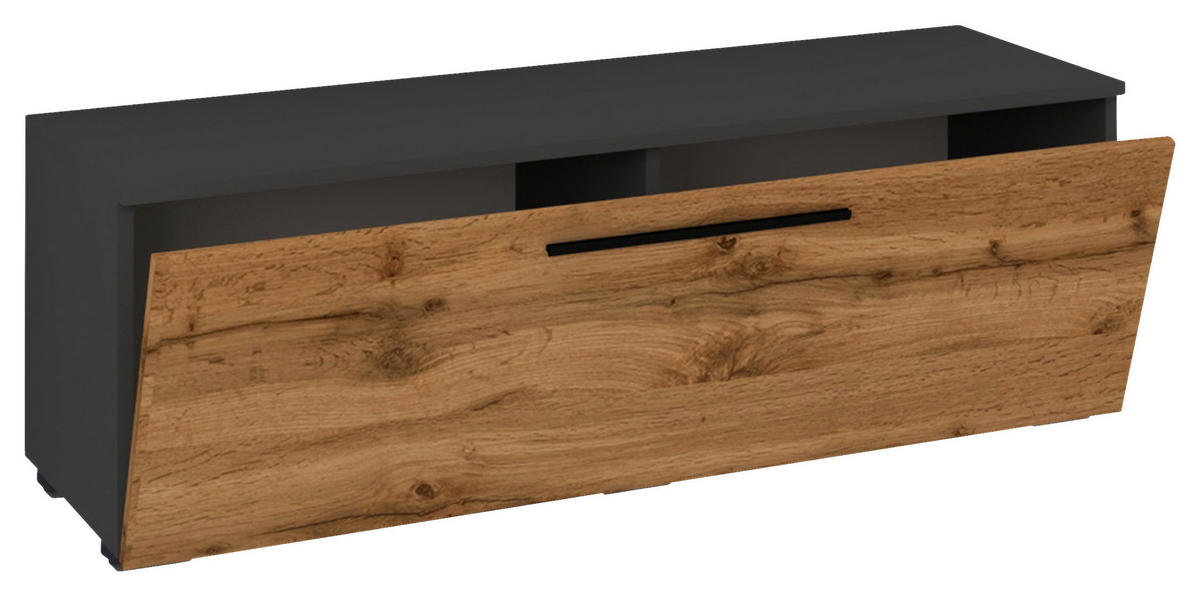 LOWBOARD  in 115/39/40 cm  - Anthrazit/Schwarz, Modern, Holzwerkstoff/Kunststoff (115/39/40cm) - MID.YOU