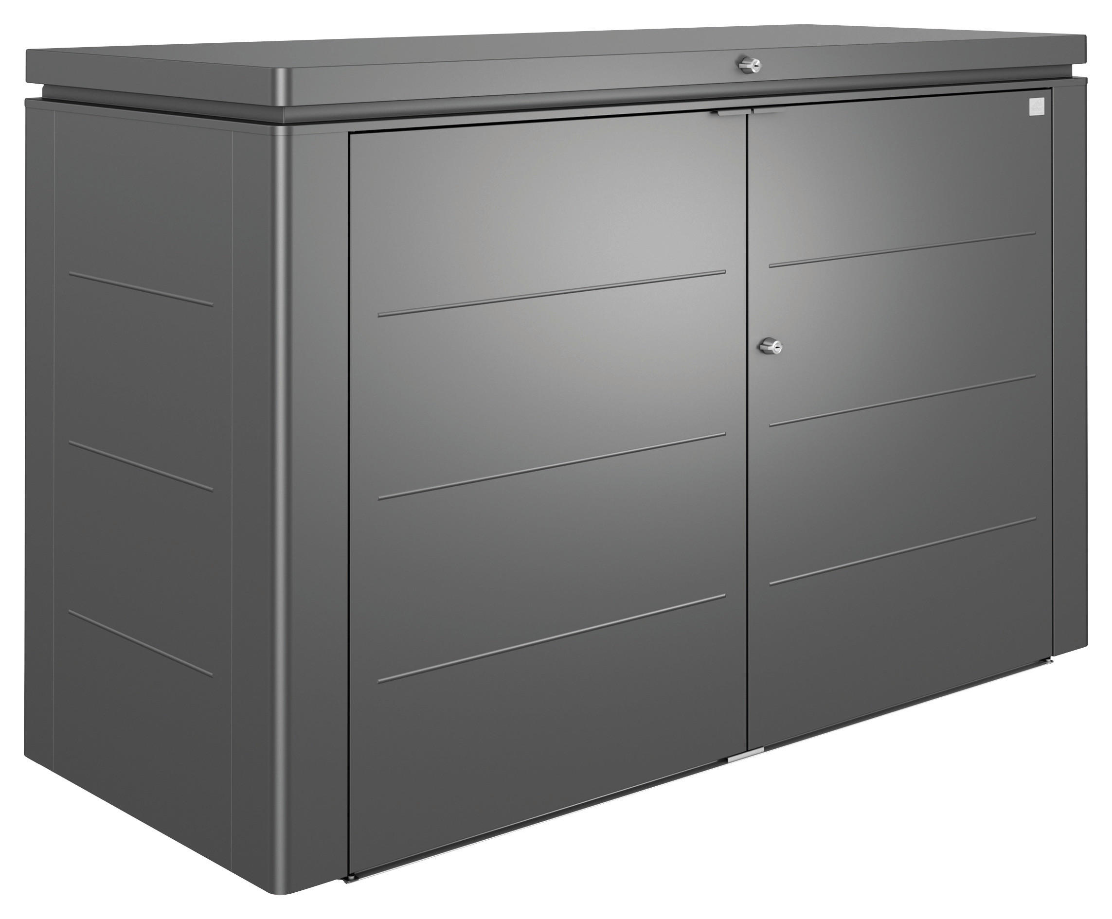 KISSENBOX - Dunkelgrau, Design, Metall (200/127/84cm) - Biohort