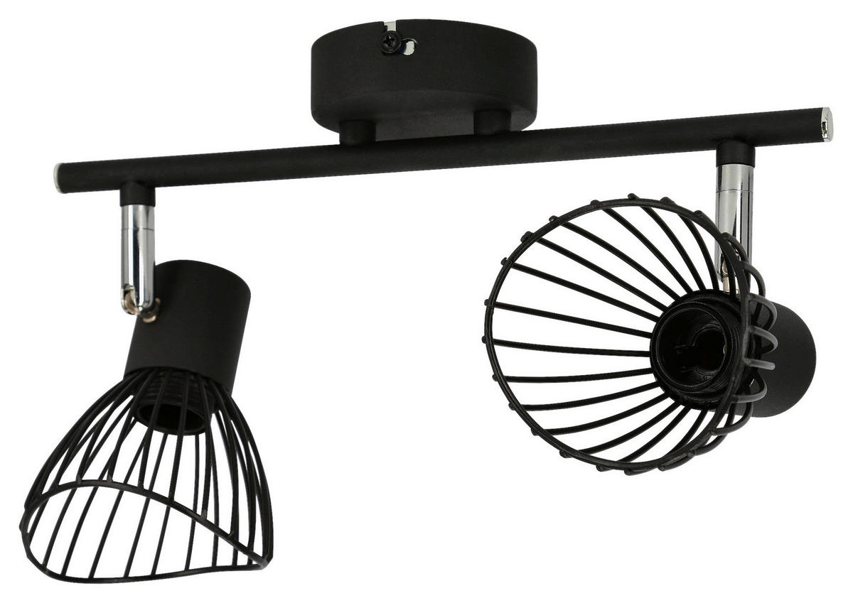 DECKENSTRAHLER 8/39/15 cm   - Schwarz, Basics, Metall (8/39/15cm)