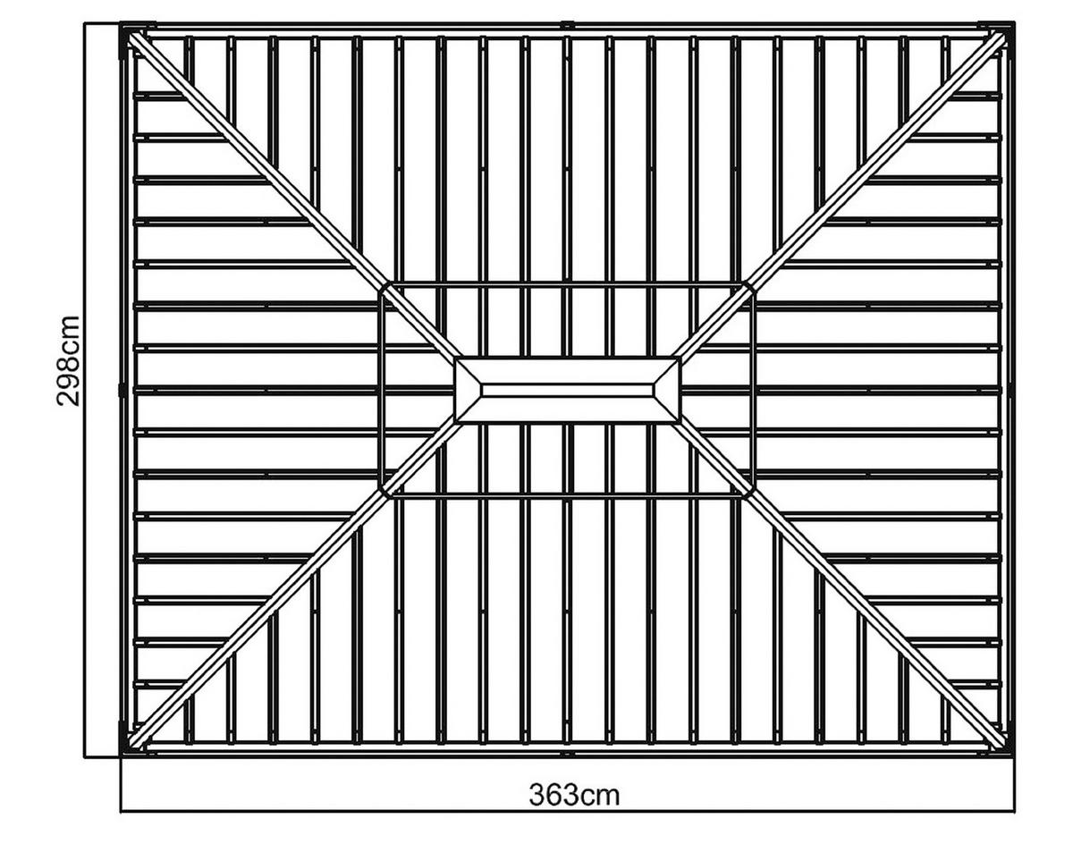 PAVILLON 363/291/298 cm   - Champagner, Basics, Metall (363/291/298cm)