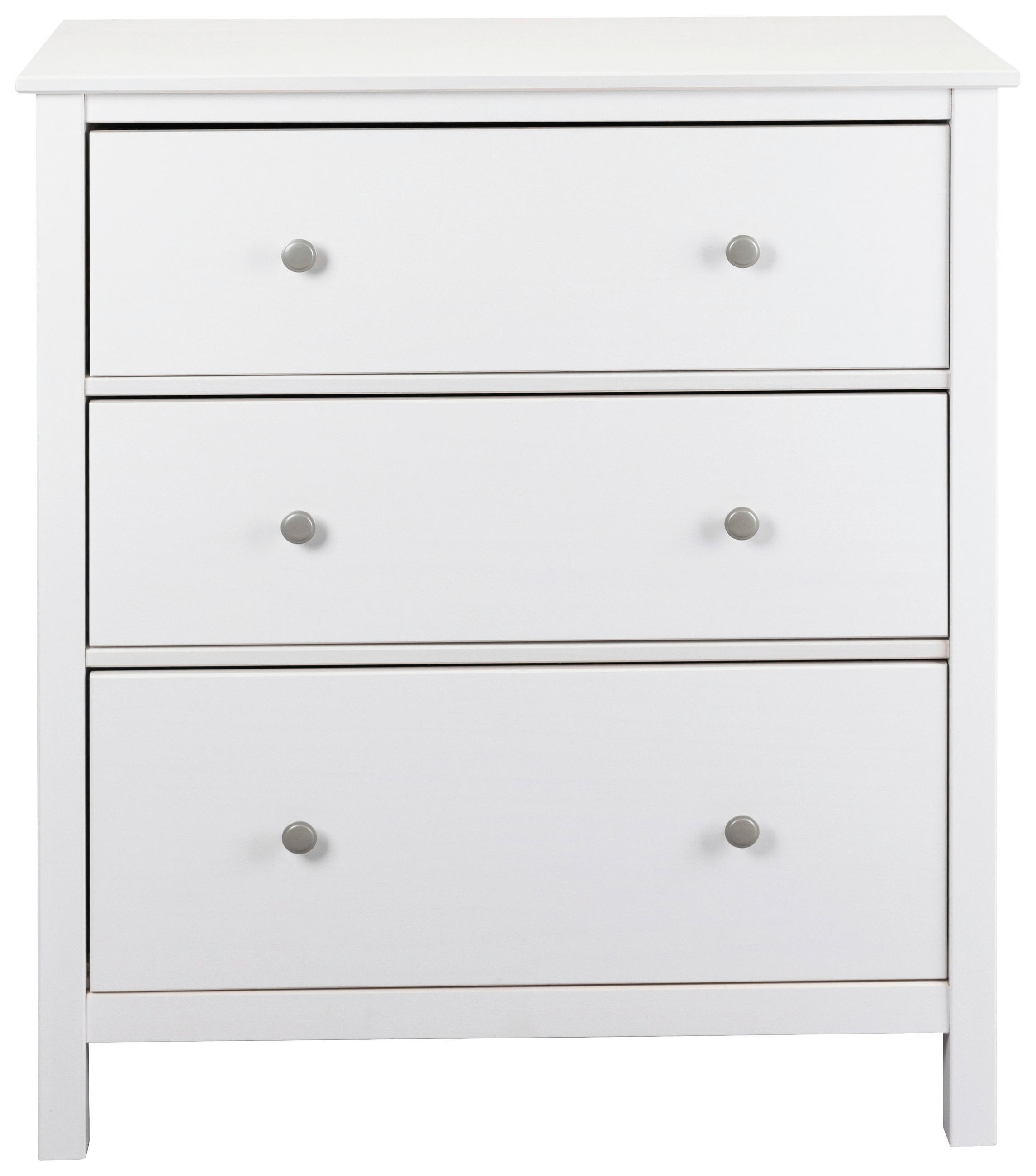 KOMMODE  in 85/96/40 cm  - Silberfarben/Weiß, Design, Holz/Metall (85/96/40cm) - Livetastic