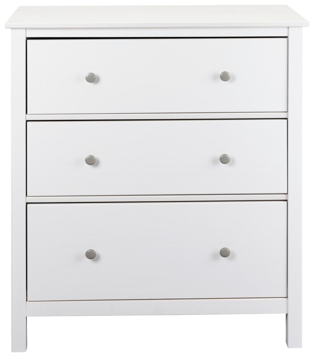 KOMODA, bela  - srebrne barve/bela, Design, kovina/les (85/96/40cm) - Livetastic