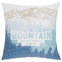 DÍSZPÁRNA 45/45 cm  - kék/fehér, Konventionell, textil (45/45cm) - X-Mas