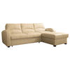 ECKSOFA in Lederlook Echtleder Beige  - Beige/Schwarz, Design, Leder/Kunststoff (227/168cm) - Livetastic