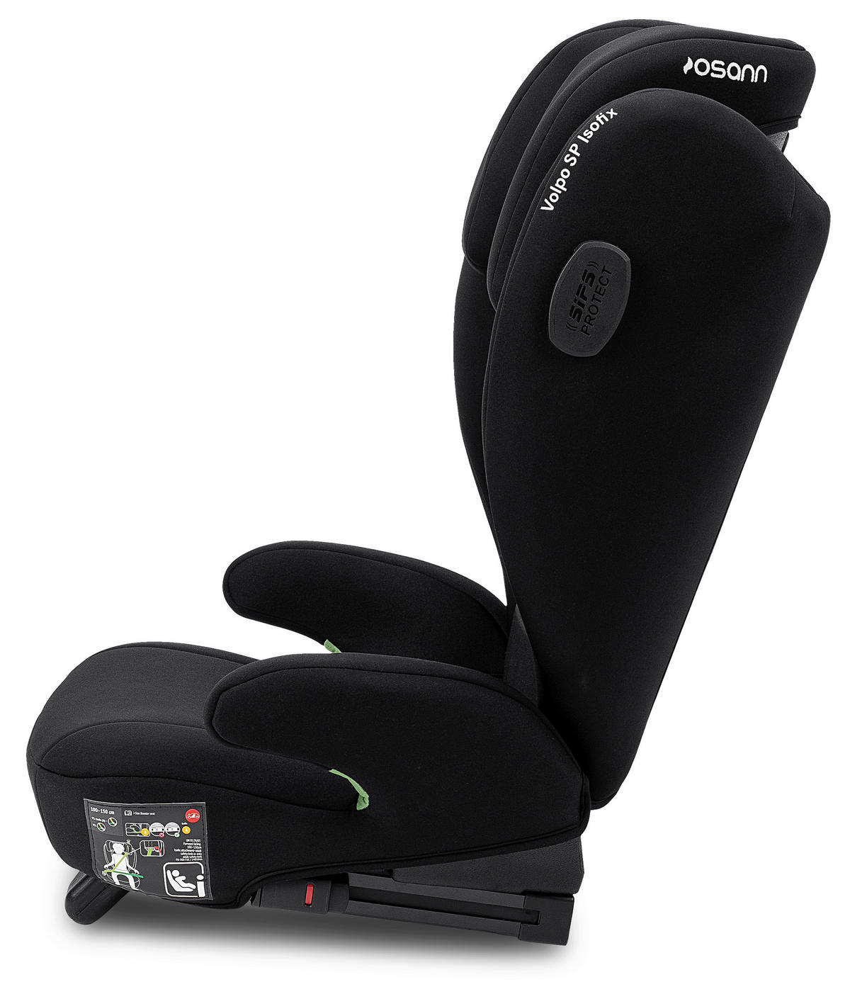 KINDERAUTOSITZ Volpo SP Isofix  - Schwarz, Basics, Kunststoff/Textil (37/43/77cm) - Osann