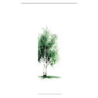 FLÄCHENVORHANG   blickdicht  60/245 cm   - Weiß/Grün, Natur, Textil (60/245cm)