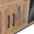 SIDEBOARD  in 160/110/43 cm  - Schwarz/Naturfarben, LIFESTYLE, Glas/Holz (160/110/43cm) - Landscape