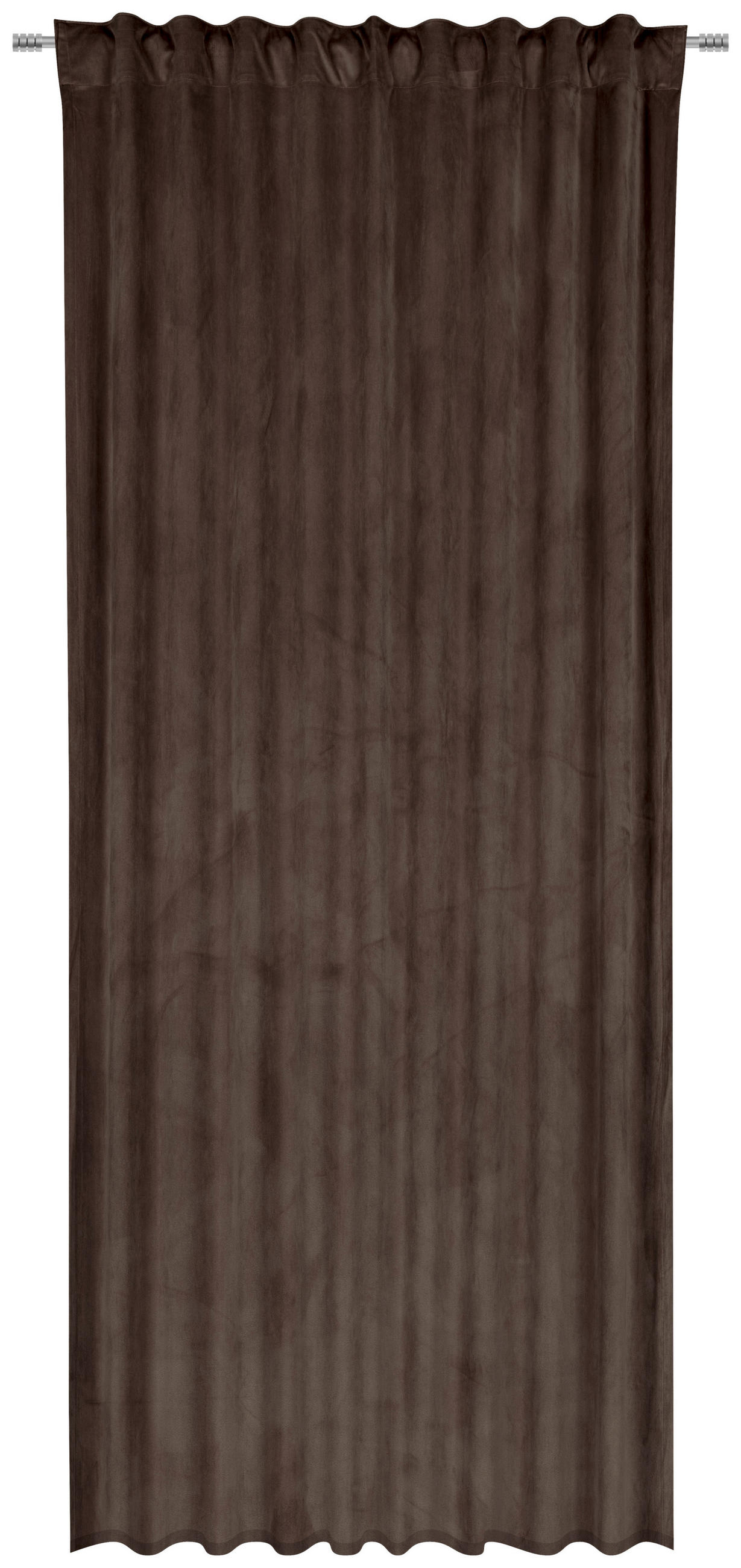 FERTIGVORHANG ZENATO blickdicht 135/245 cm - Dunkelbraun, KONVENTIONELL, Textil (135/245cm) - Ambiente