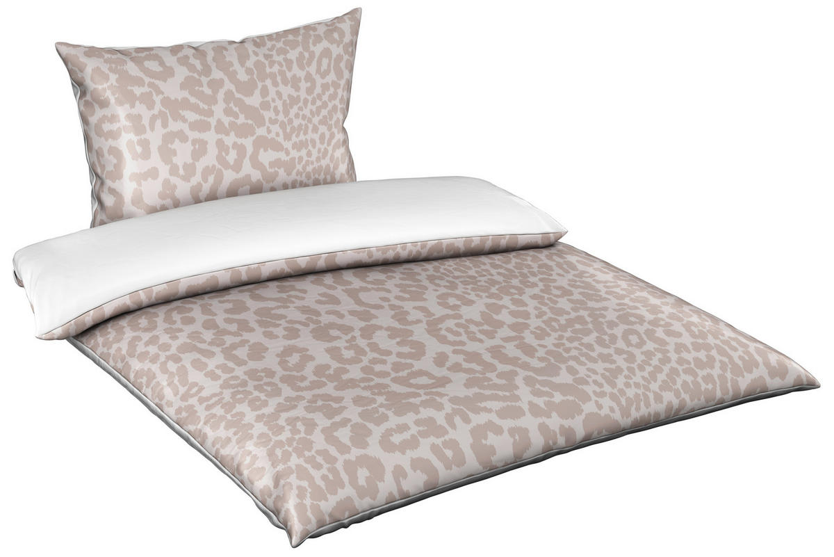 OBOJESTRANSKA POSTELJNINA AZURA 140/200 cm saten naravne barve  - naravne barve, Konvencionalno, tekstil (140/200cm) - Esposa