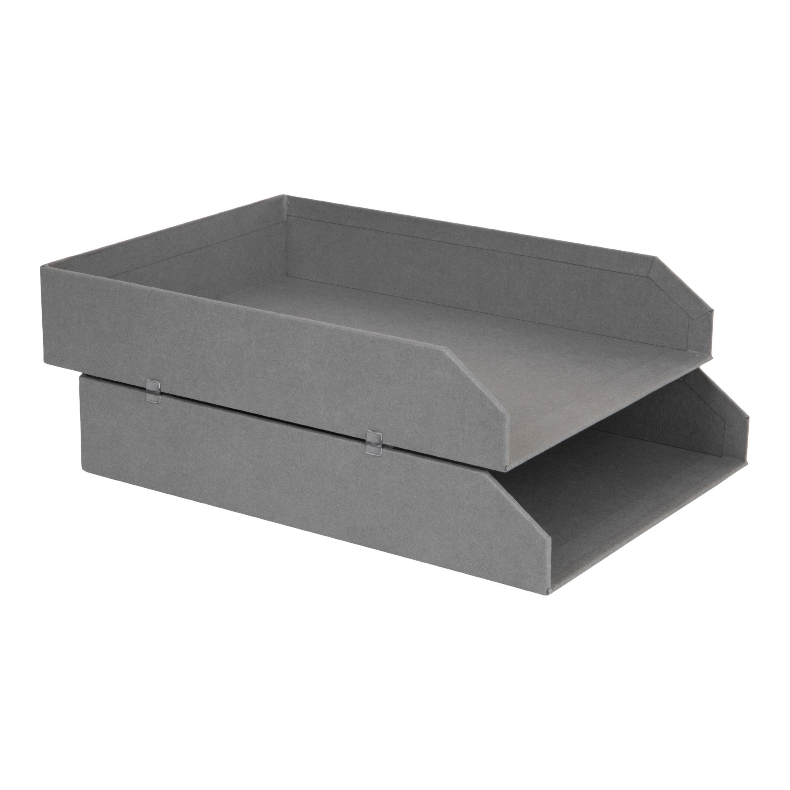 BRIEFABLAGE - Grau, Basics, Karton/Papier (23/31/6cm)