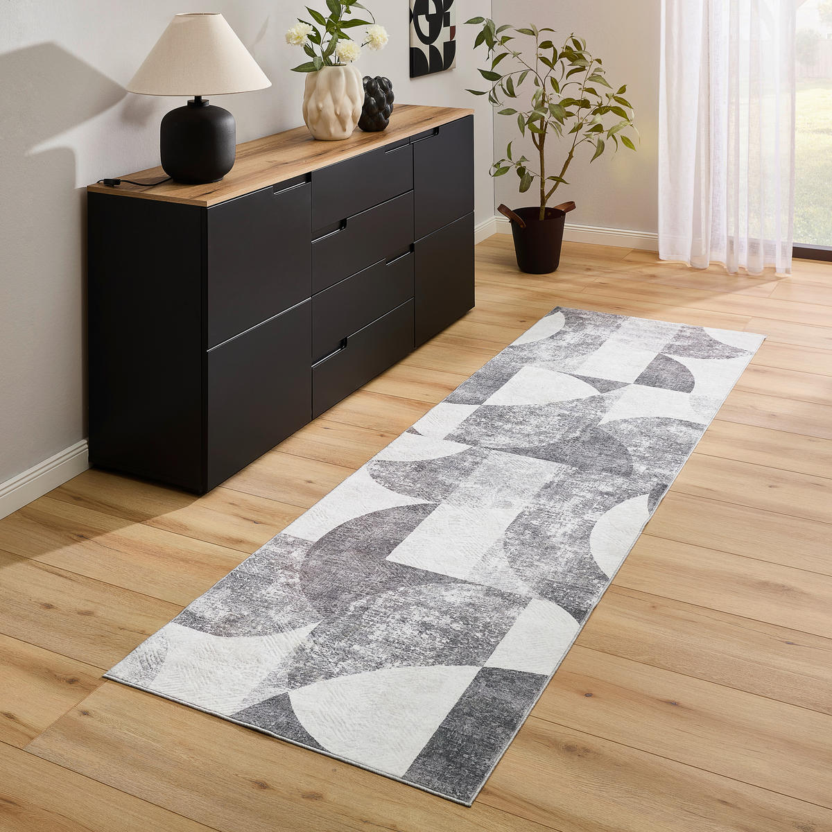 FLACHWEBETEPPICH 80/250 cm Grau rechteckig  - Grau, Design, Textil (80/250cm) - Novel