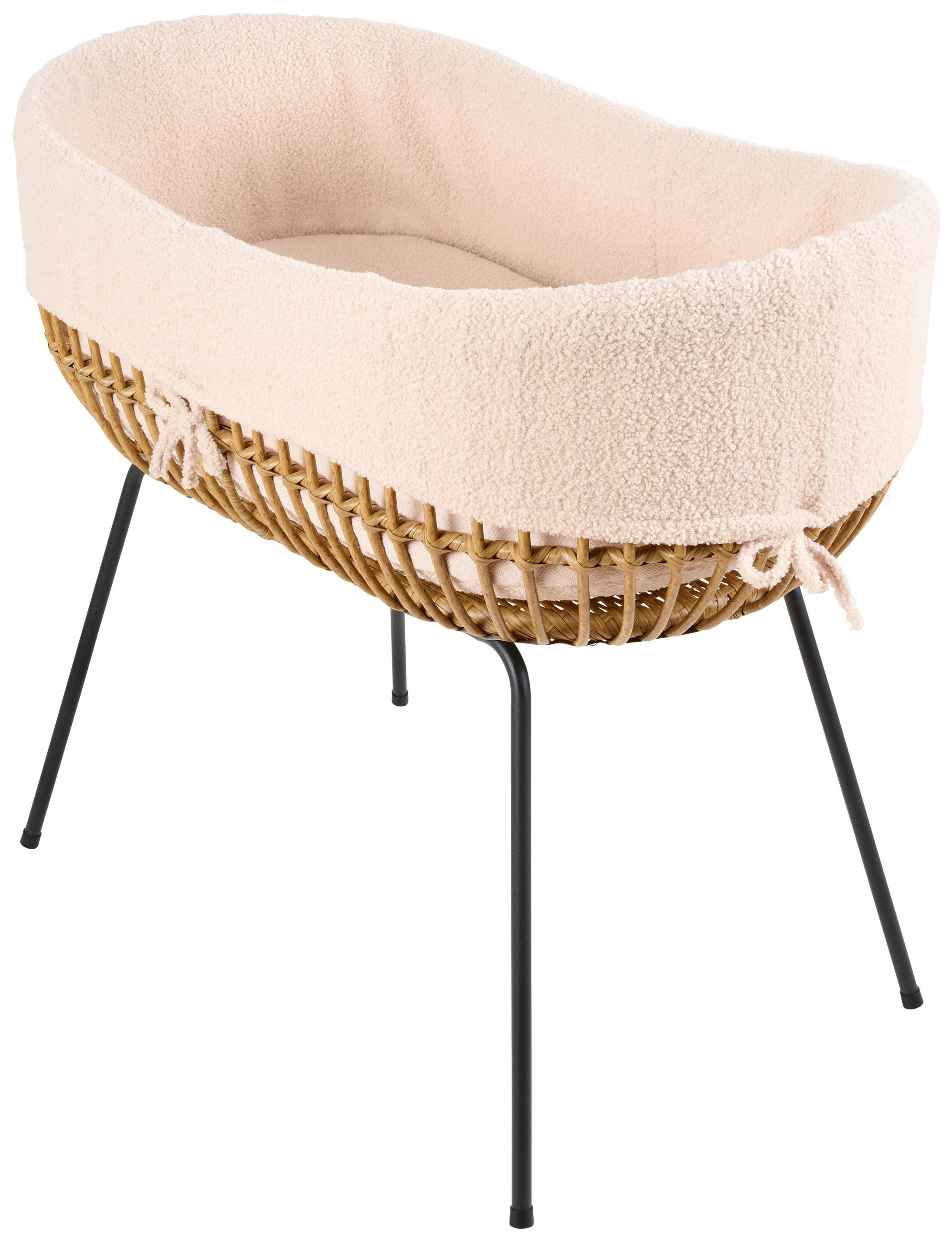 STUBENKORB  Schwarz, Beige, Ecru  - Ecru/Beige, Trend, Kunststoff/Textil (90/50/80cm) - Jimmylee