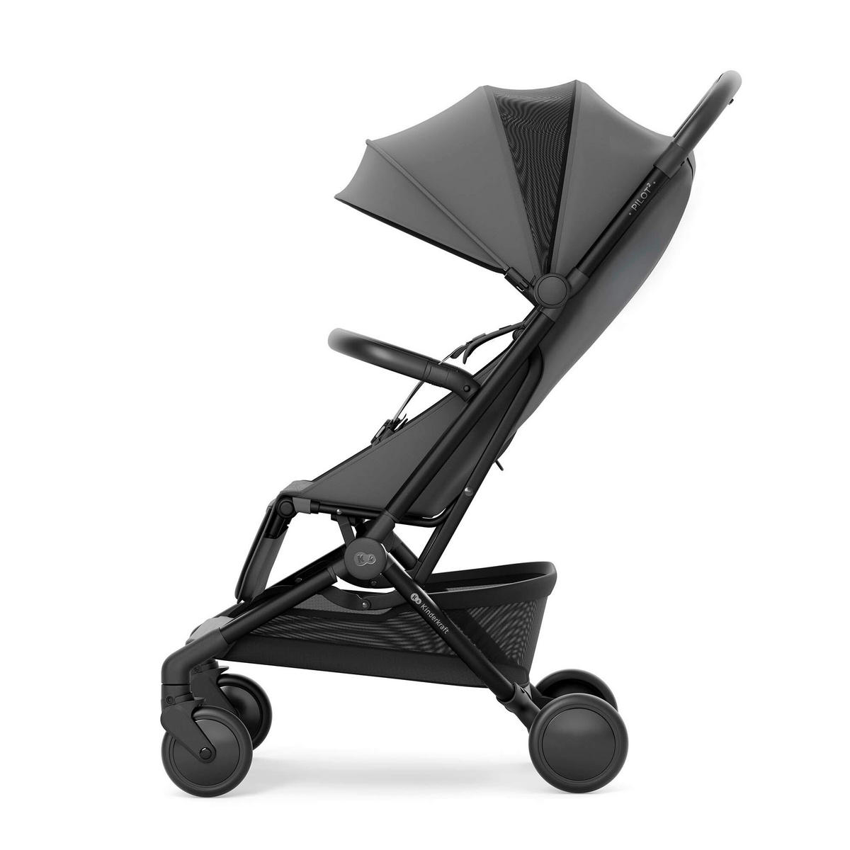 BUGGY Pilot 2  - Schwarz Hochglanz/Hellgrau, Basics, Kunststoff/Textil (101/42/67cm) - Kinderkraft