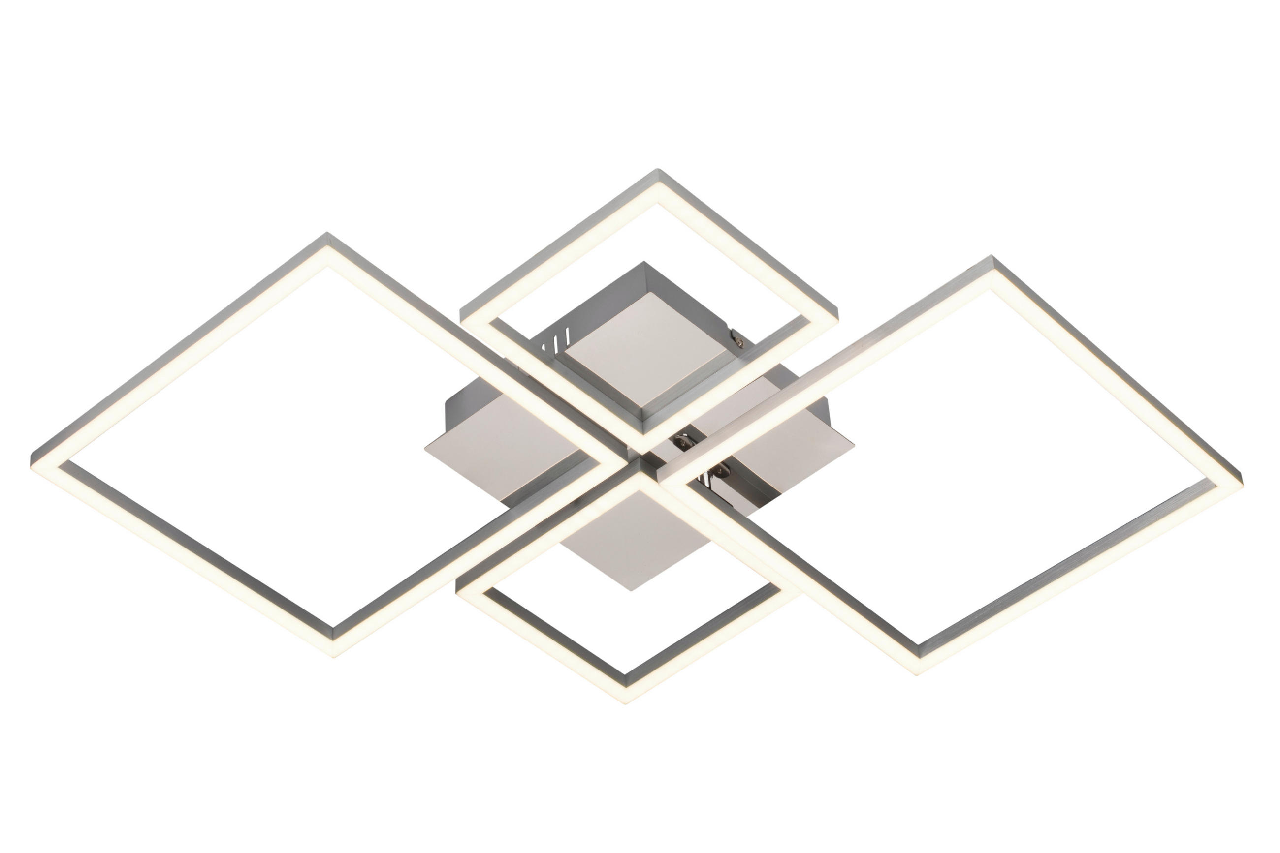 LED SVJETILJKA STROPNA Ancona  - boje kroma/boje aluminija, Basics, metal/plastika (53/53/7cm) - Novel