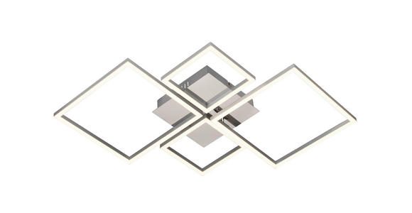 LED-DECKENLEUCHTE 53/53/7 cm   - Chromfarben/Alufarben, Basics, Kunststoff/Metall (53/53/7cm) - Novel