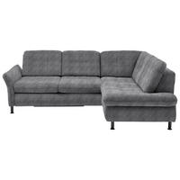 ECKSOFA in Webstoff Graubraun  - Graubraun/Schwarz, Konventionell, Textil/Metall (242/210cm) - Beldomo Style