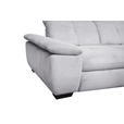 ECKSOFA in Cord Hellgrau  - Hellgrau/Schwarz, Design, Textil/Metall (242/313cm) - Xora