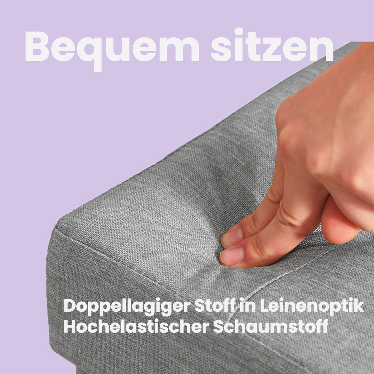 SITZBOX  - Grau, Basics, Textil (76/38/38cm)
