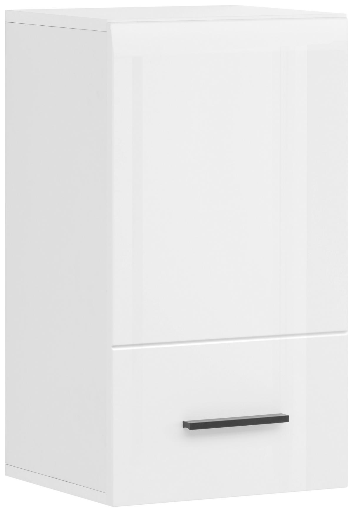 FALISZEKRÉNY 36/63,1/31,6 cm  - magasfényű fehér, Design, műanyag/faalapú anyag (36/63,1/31,6cm) - Hom`in