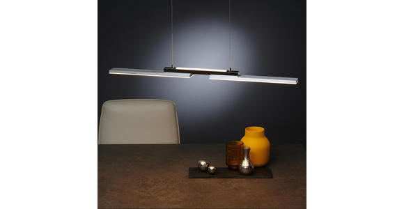 LED-HÄNGELEUCHTE - Nickelfarben, Basics, Metall (87cm) - Ambiente