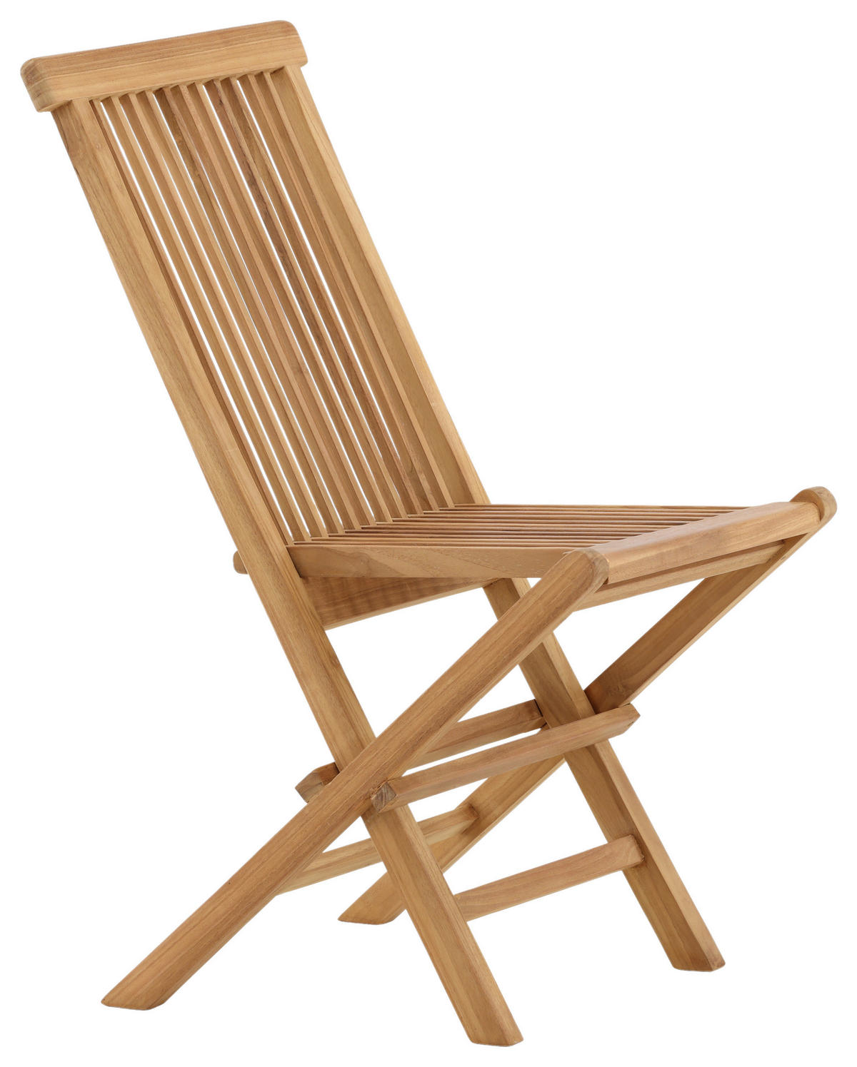 Klappstuhl 2er-Set Teakholz Teakfarben  - Teakfarben, KONVENTIONELL, Holz (47/89/62cm) - Gardenson