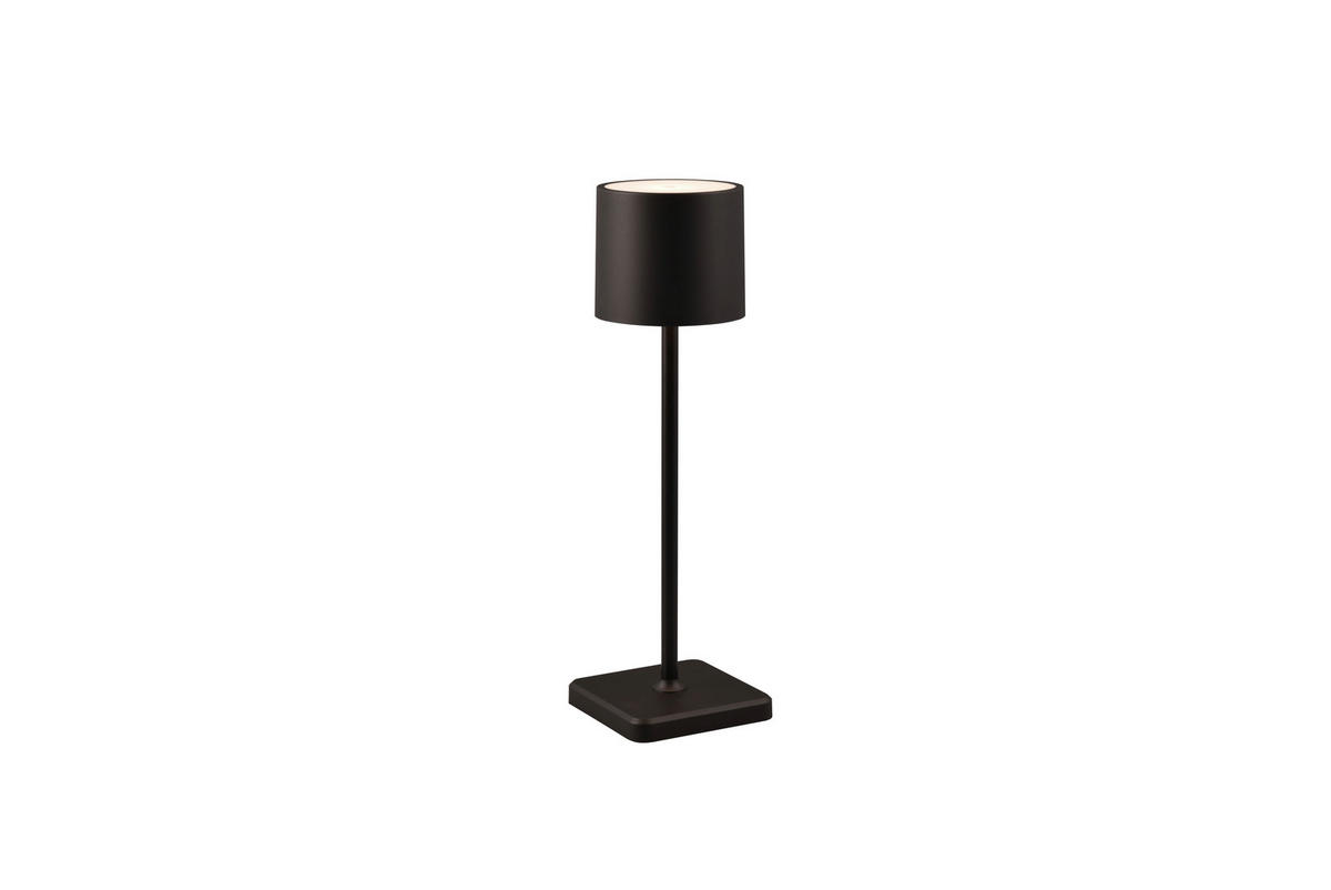 AKKU-TISCHLEUCHTE - Schwarz, Konventionell, Kunststoff (12,5/38cm)