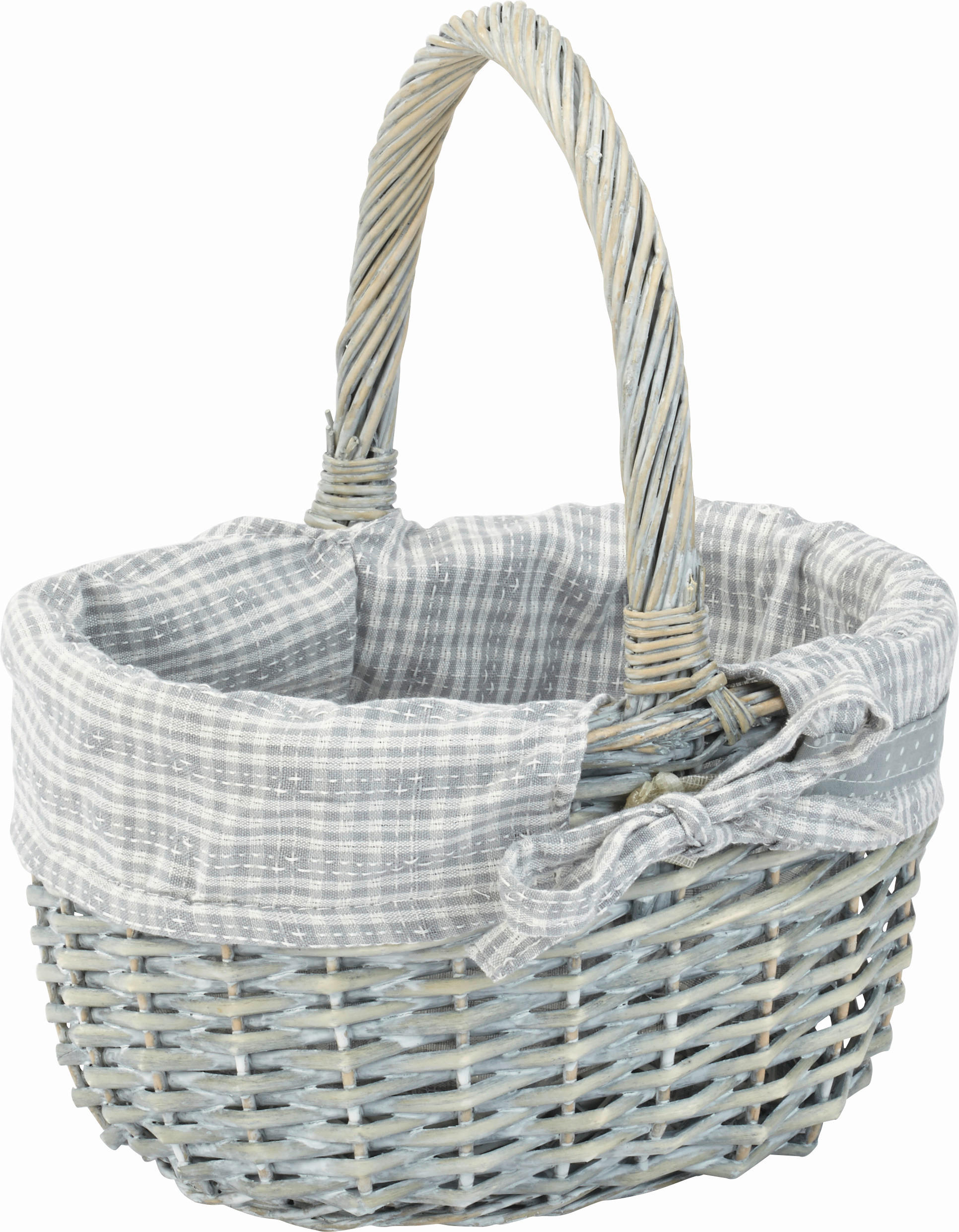 Coș De Cumpărături  - albastru/culoare natur, Lifestyle, lemn/textil (26/14/20cm) - Landscape