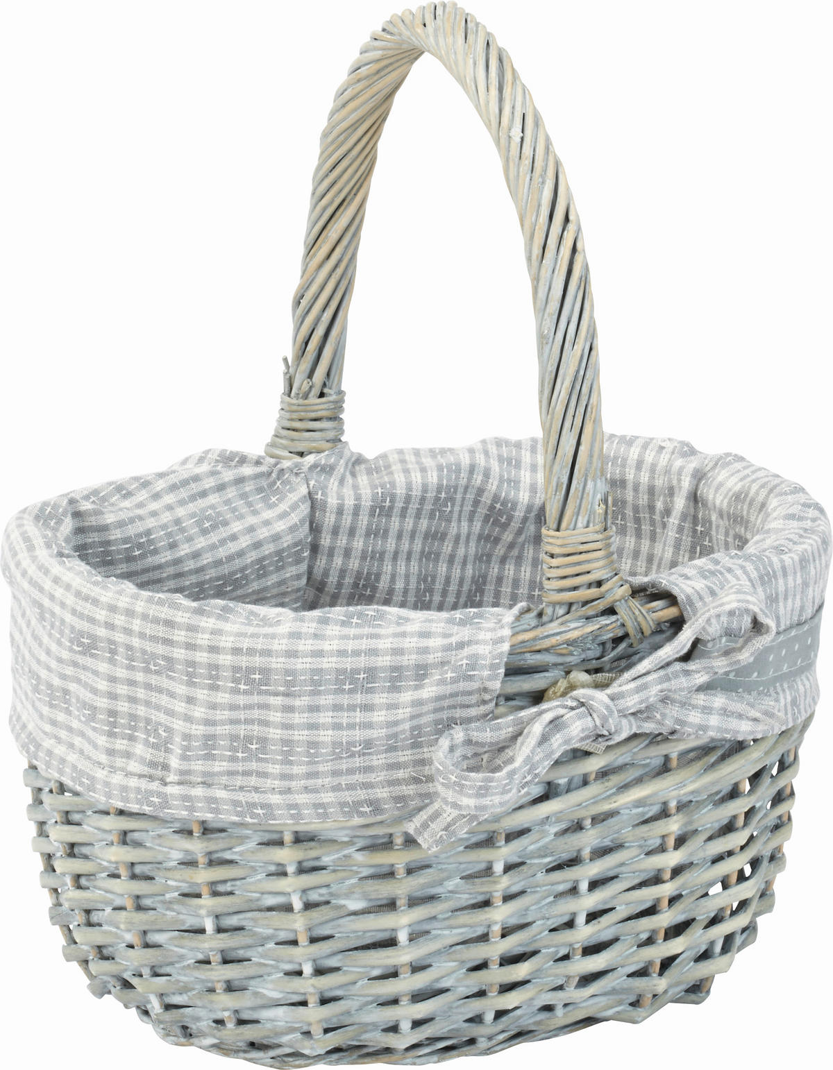 BEVÁSÁRLÓKOSÁR  - natúr színű/kék, Lifestyle, textil/fa (26/14/20cm) - Landscape