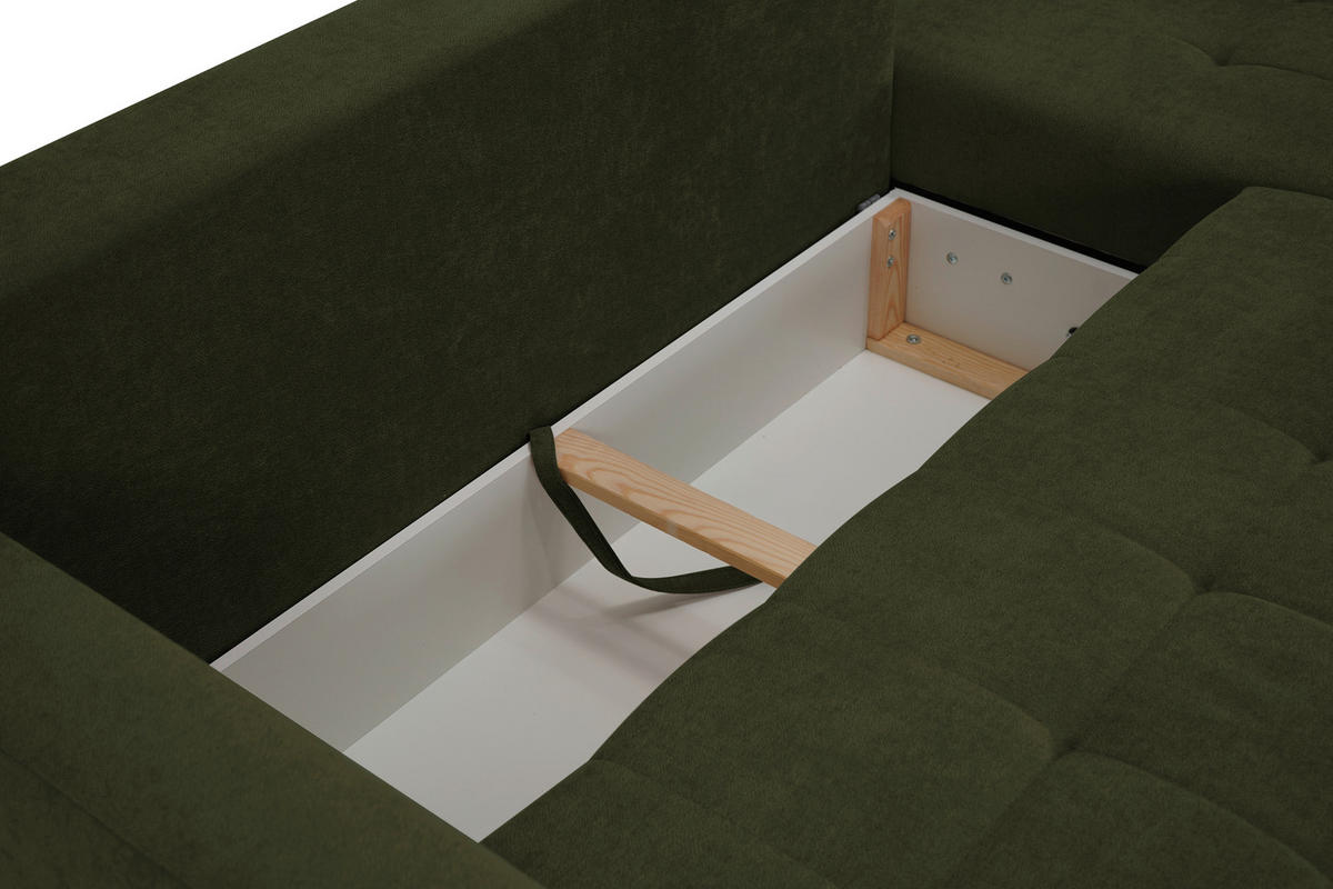 HÖRNSOFFA i olivgrön  - olivgrön, Design, textil (232/141cm) - MID.YOU