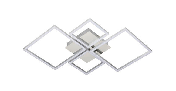 LED-DECKENLEUCHTE 53/53/7 cm - Chromfarben/Alufarben, Basics, Kunststoff/Metall (53/53/7cm) - Novel
