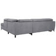 ECKSOFA Dunkelgrau Velours  - Dunkelgrau/Schwarz, KONVENTIONELL, Textil/Metall (255/217cm) - Carryhome