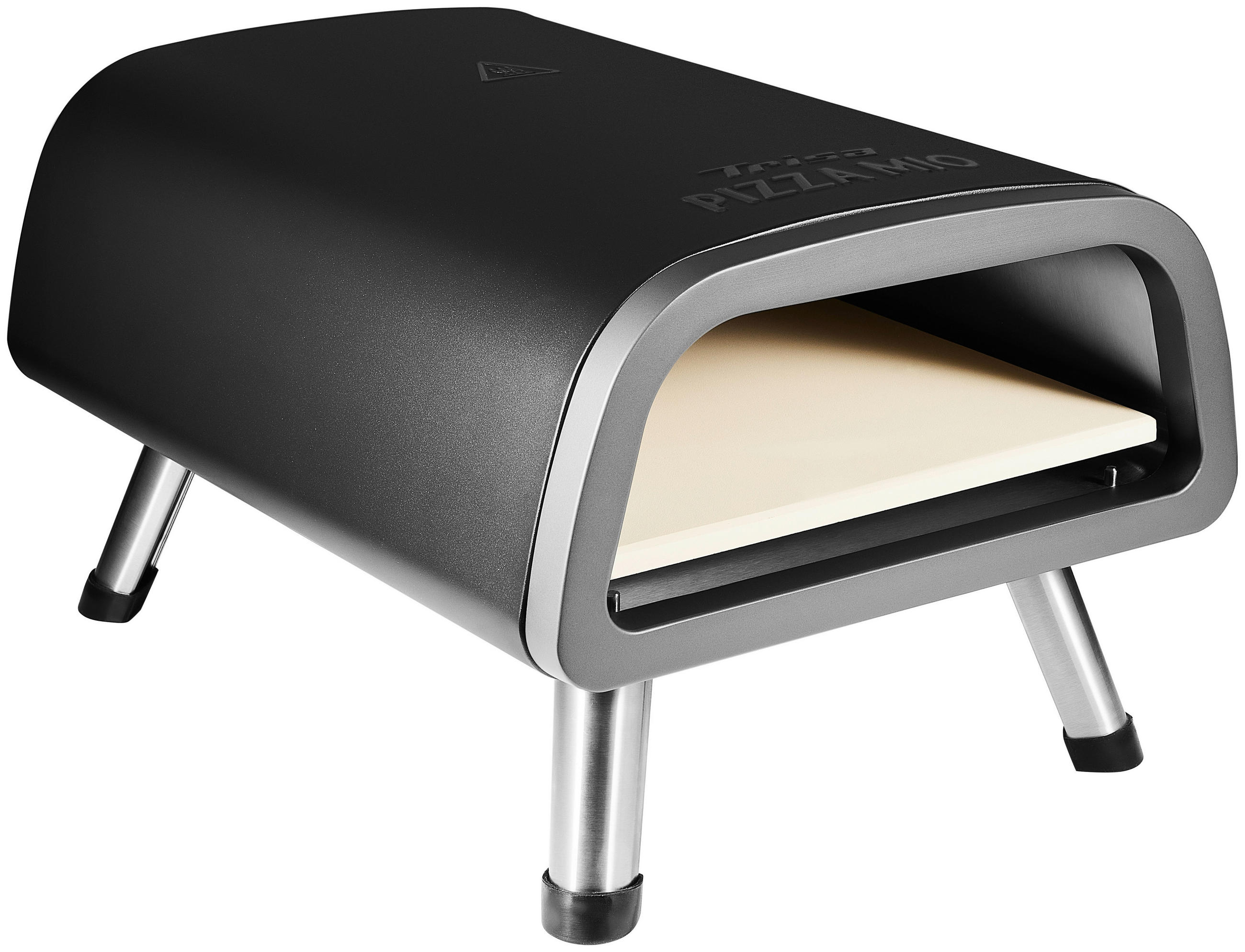 PIZZAOFEN - Schwarz, Basics, Metall (59/29,5/36cm) - Trisa Electronics