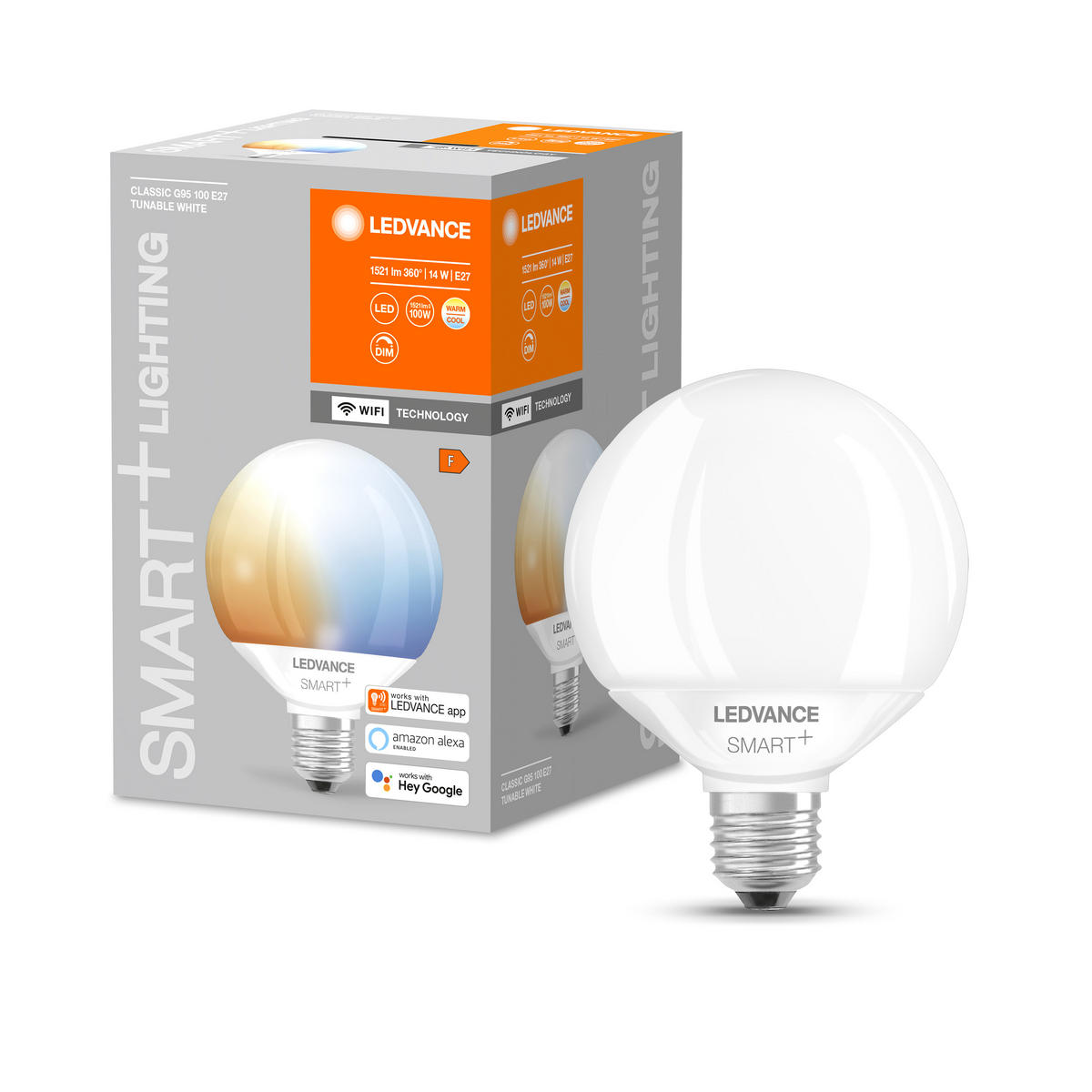 LED-LEUCHTMITTEL   E27 14 W  - Weiß, Basics, Glas/Metall (13,8/14,2/13,8cm) - Ledvance