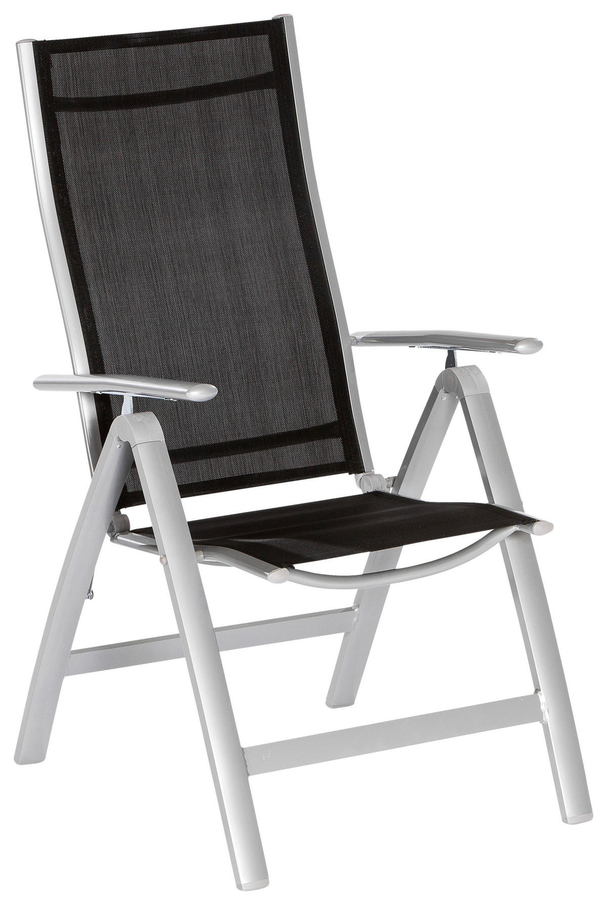 GARTENSET Aluminium  - Silberfarben/Schwarz, MODERN, Textil/Metall - Gardenson