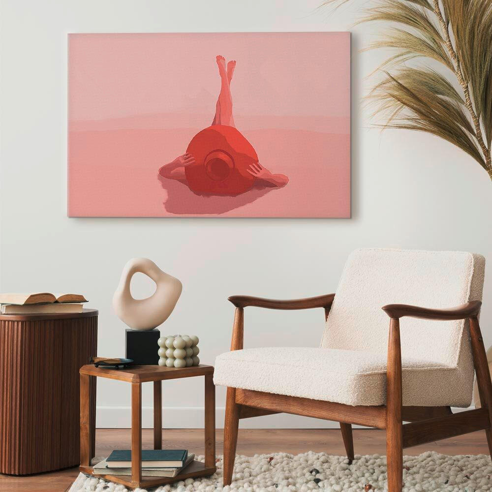 LEINWANDBILD Menschen, Frauen 90/60/1.2 cm  - Pink, Basics, Holz/Textil (90/60/1.2cm) - artgeist