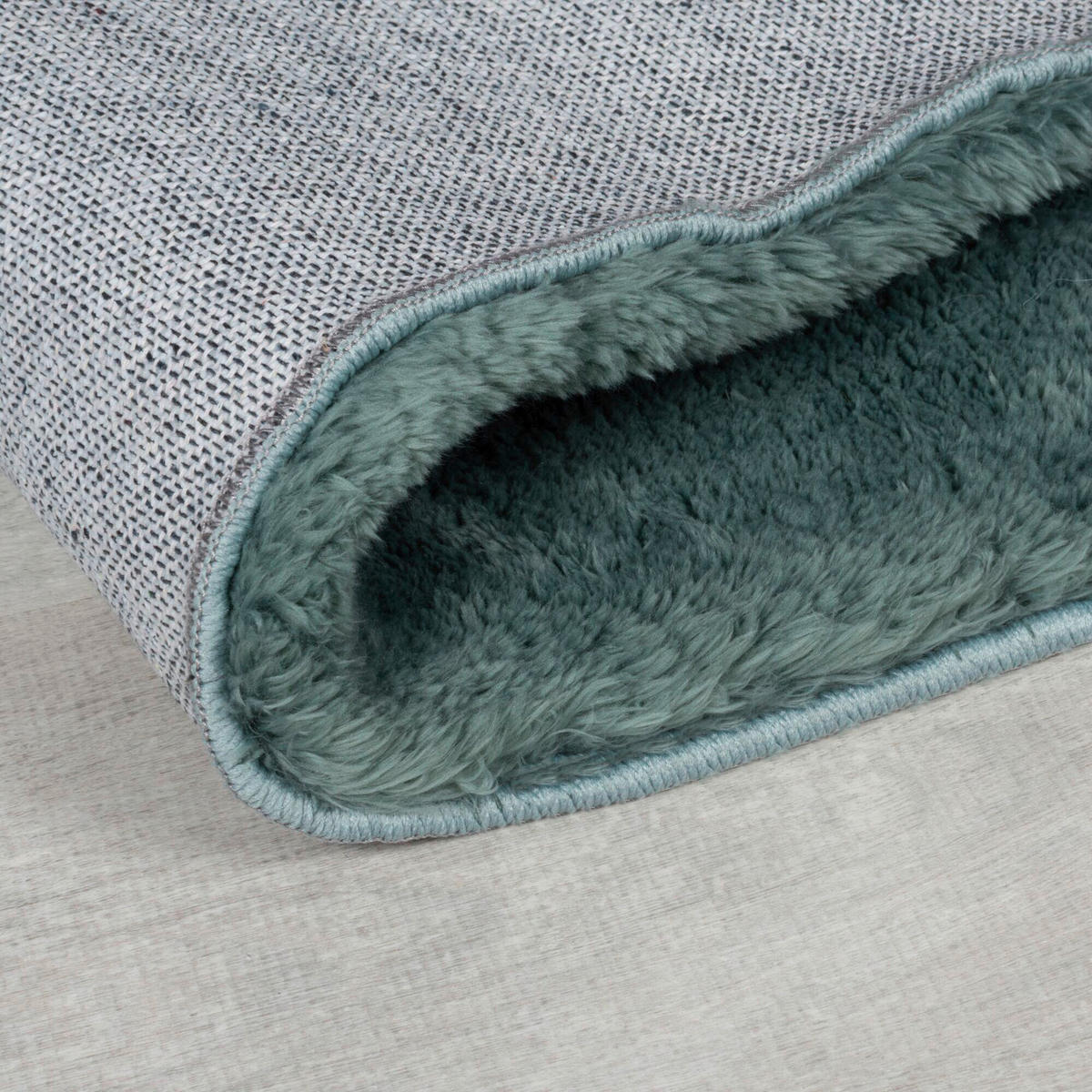 WEBTEPPICH 120/170 cm FAROE WOOL LOOK FUR Blau  - Blau, KONVENTIONELL, Textil (120/170cm)
